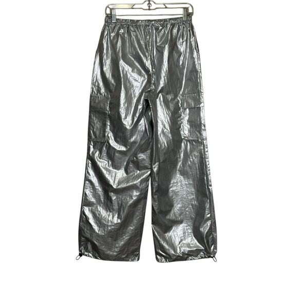Sincerely Jules silver metallic trim drawstring wide leg pants size medium - Picture 6 of 10